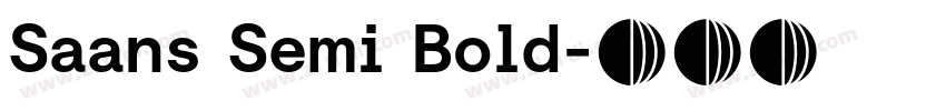 Saans Semi Bold字体转换